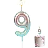 Zahlen Kerzen, Kerze 9 Geburtstag, 12D Geburtstagskerzen, Farbverlauf Kerzen,...
