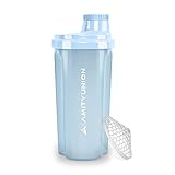 Eiweiß Shaker „Heaven“ 500 ml auslaufsicher, BPA frei, mit Sieb & Skala -...