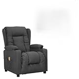 Homgoday Massagesessel mit Aufstehhilfe Dunkelgrau Stoff Fernsehsessel Relaxsessel...