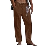 Eauptffy Sommerhose Herren Lässige Herrenhose mit Federdruck in voller Länge,...