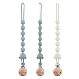 3er-Pack Schnullerkette Aus Silikon, Schnullerkette Mädchen und Mit Namen...