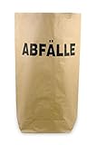 Hypafol Bio Papier Müllbeutel 50 stück | abbaubare braune Biomüllbeutel für...