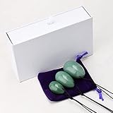 AOWNE Yoni Egg Rosenquarz Jade Eier Ball Frauen Kegel Übung Massage mit Geschenk-Box,...