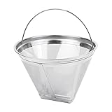 Bosiyrggrl Kaffeefilter, Kaffeefilter, wiederverwendbar, aus Edelstahl mit 4 Kegeln, für...