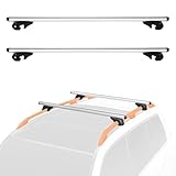 Amazon Basics Dachträger mit Querträger, 142 cm für Spannweiten von bis zu 126 cm...