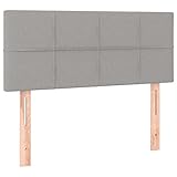 vidaXL Kopfteil, Bettkopfteil mit Holzbeinen, Höhenverstellbar Polsterkopfteil für Bett,...