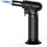 Sondiko Flambierbrenner mit Tankanzeige S907, Bunsenbrenner Nachfüllbarer Creme...