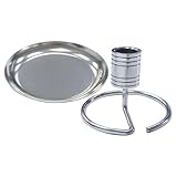 TOYZFRIENDY Edelstahl Moxa Stick Halter mit Ascheauffangschale Stabiles Moxa Roll Brenner...