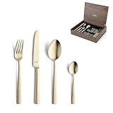 Amefa VENTURA Besteck Set 6 Personen Champagner, 24 teiliges Besteckset Edelstahl 18/10,...