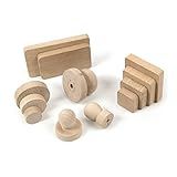 COHEALI 15 Stück Tonstempel Siebträger Bausteine ​​Diy Stempel Basis Gummistempel...