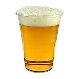 Gastro-Bedarf-Gutheil 50 Trinkbecher, Plastikbecher 0,3 l Transparent mit Füllstrich...