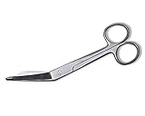 Listerschere 18cm PREMIUM Verbandschere MIT GRAVUR Verbandschere kniegebogen aus...
