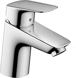 hansgrohe Logis - Waschtischarmatur mit Zugstangen-Ablauf, Wasserhahn Bad mit Auslauf...