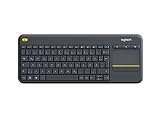 Logitech K400 Plus Kabellose Touch-TV-Tastatur mit integriertem Touchpad, HTPC-Tastatur...