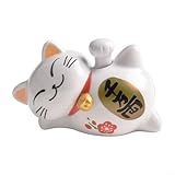 Feng Shui Glückskatze Winkekatze Deko mit Solarstrom für Autoliebhaber (A)