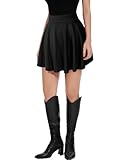 DRESSTELLS Damen Rock Schwarz A-Linie Hohe Taille Fasching Minirock Informell Kurze...