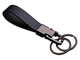 Cerbery - Schlüsselanhänger aus Leder mit Ringen und Geschenkbox - Auto Geschenk...