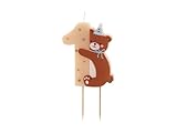 PartyDeco Geburtstagskerze Zahl 1 Bär | 7cm