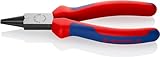 KNIPEX Rundzange mit Comfort-Griffen schwarz atramentiert 160 mm 22 02 160