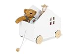 PINOLINO Spielzeugkiste Hydda in Hausform, aus Holz, mit Zugschnur und...