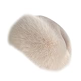 Herbests Fellmütze Pelzmütze Damen, Wintermütze mit Fleecefutter Damenmütze Faux Fuchs...