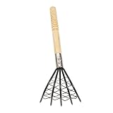Kisangel 1Stk Strandrechen Blatt Krallen Laubrechen handspake. Rechen für Garten Werkzeug...