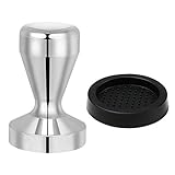 Vicloon Kaffee Tamper, 51mm Base Edelstahl Espresso Tamper mit Silikonmatte 58mm, für...