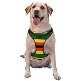Hundegeschirr mit Flagge von Simbabwe, ausgestattet mit reflektierenden Riemen und...