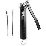 TECPO Fettpresse mit Handhebel inkl. Panzerschlauch, Düsenrohr mit...