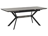 Esstisch Betonoptik grau/schwarz 140/180 x 80 cm für 8 Personen MDF-Platte...