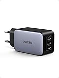UGREEN Nexode USB C Ladegerät 65W GaN Netzteil mit 3X USB-C-Port...