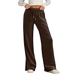 Freizeithose Damen kurzgröße Leinenhose lang Damen high Waist Hose Damen Sommer...