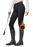 WILLIT Damen Reithose Winter gefüttert Reithose Fleece Strumpfhose Silikon...