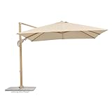 Rhodos Twist Loft, natur, 300 x 300 cm quadratisch, 672-95, Gestell Alu/Stahl,...