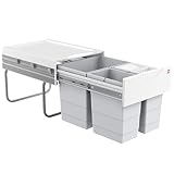 Hailo Raumspar Tandem 3642131 Einbau-Mülltrenner mit 3 Fächern -...