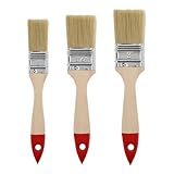 HARDY WORKING TOOLS Flachpinsel-Set 3-teilig, Breite 1 Zoll, 1.5 Zoll, 2 Zoll, Malerpinsel...