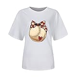 Der Baseball-Herz-T-Shirt der Frauen Der Baseball-Herz-T-Shirt-Kleidung der niedlichen...