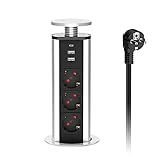 Tischsteckdose Versenkbar USB C PD20W, Versenkbare Steckdose Küche für 80MM,...