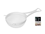 Chef Aid Großes 18 cm Nylon-Sieb in Weiß - Ideal zum Abtropfen, Filtern &...