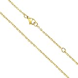 Goldkette Damen Ohne Anhänger 925 Silber Gold Ankerkette Kette Gold Halskette...
