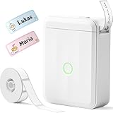 NIIMBOT Namensaufkleber Etikettendrucker, D110 Bluetooth Etikettiergerät, mit...