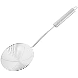 Fackelmann Abseihlöffel 38 cm OVALGRIFF, Schöpflöffel aus Edelstahl, Schaumlöffel zum...