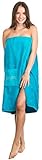 Brandsseller Damen Saunakilt Saunasarong S-XXL mit Klettverschluss, Gummizug und Tasche...