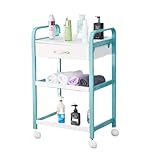 Friseur-Trolley – 3-stöckiger Rollwagen für Schönheitssalon mit Schublade und Rädern...