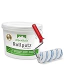 Feiner Rollputz für Innen I 24 kg für ca. 65 m² + Spezialrolle 18 cm I 0,5 mm...