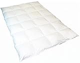 Luxusfeder Daunendecke 155x220 cm 1200g 100% weiße deutsche Neue Gänsedaunen...