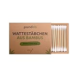 pandoo 4er Pack plastikfreie Bambus Wattestäbchen | 800 Stück | 100% biologisch...