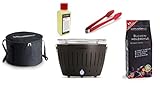 LotusGrill Starter-Set Classic 1x Grill Anthrazitgrau mit USB-Anschluß, 1x...