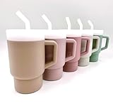 Aloonii Super Sipper Trinkbecher aus Silikon, niedlich, stilvoll und funktional, Taupe
