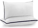 Utopia Bedding Kopfkissen (2er Set), 40 x 80 cm Schlafkissen, Gebürsteter Stoff...